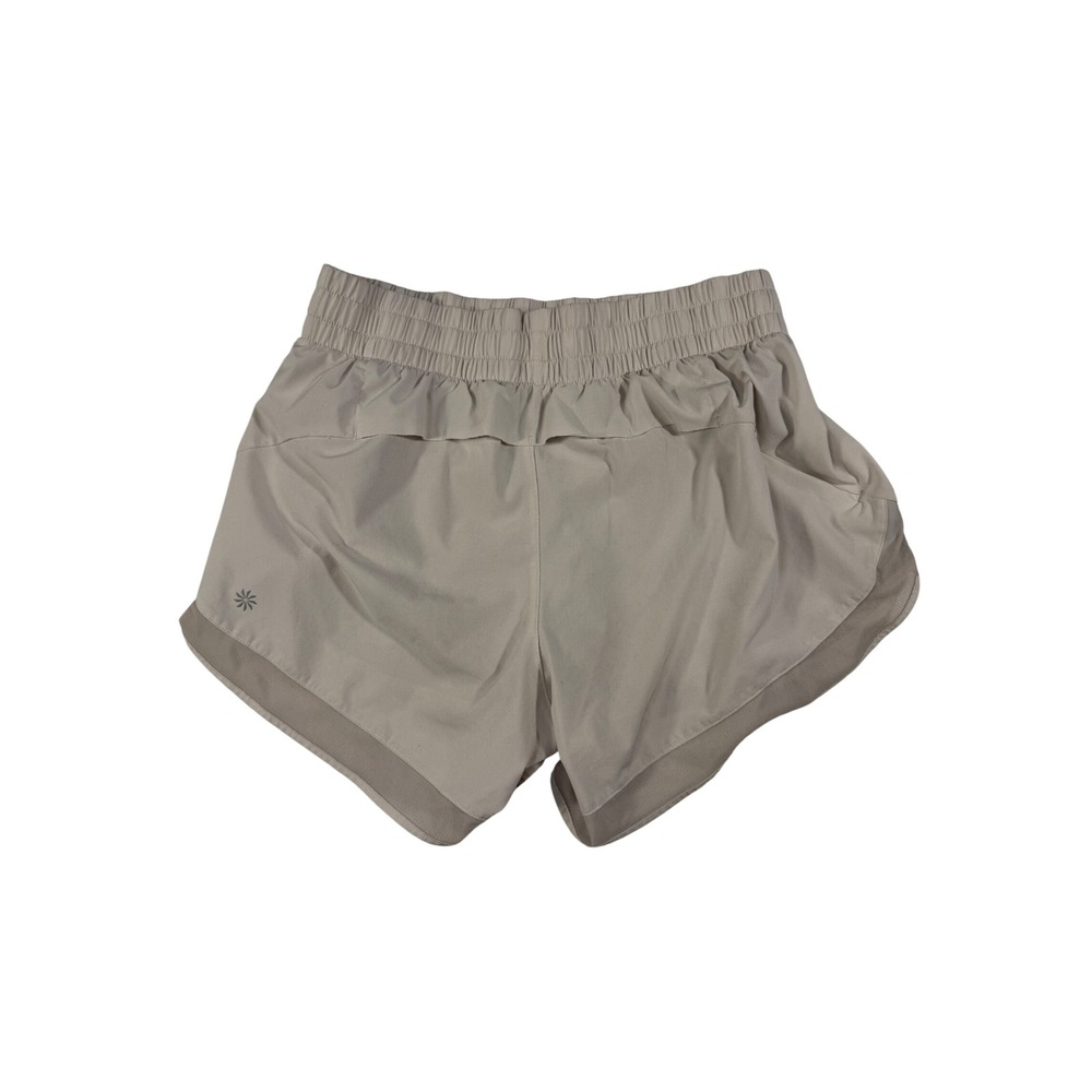 Athleta Mesh Racer Run 4" Short Tan Beige Active Running Shorts XS - Picture 3 of 10